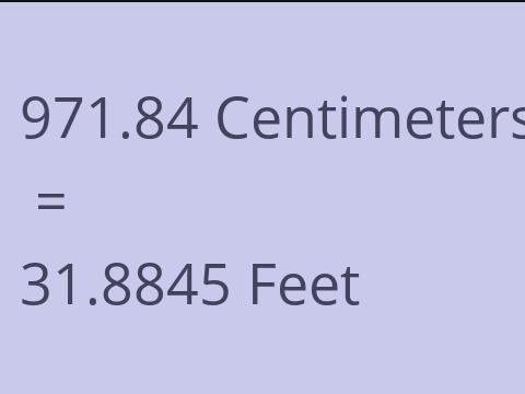 971.84 CM TO FEET