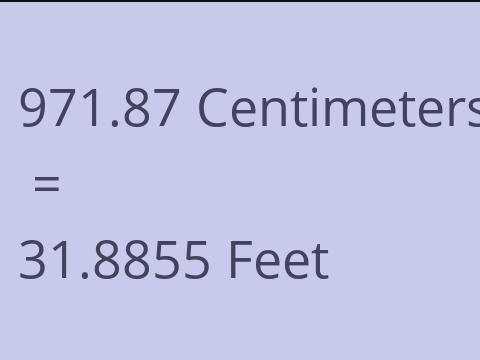 971.87 CM TO FEET