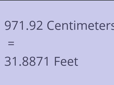 971.92 CM TO FEET