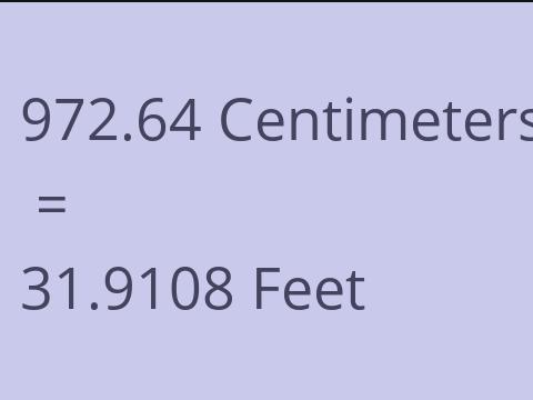 972.64 CM TO FEET