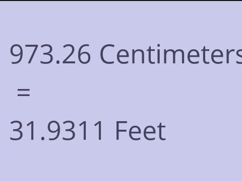 973.26 CM TO FEET