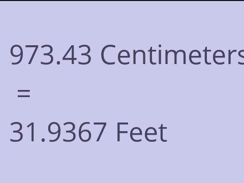 973.43 CM TO FEET