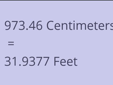 973.46 CM TO FEET