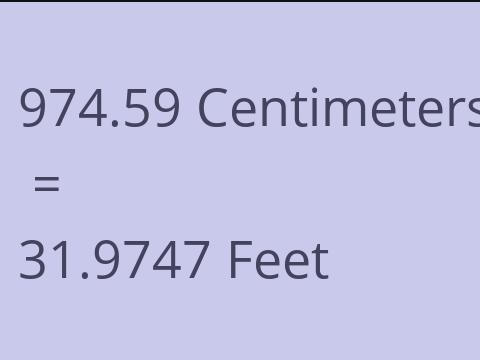 974.59 CM TO FEET