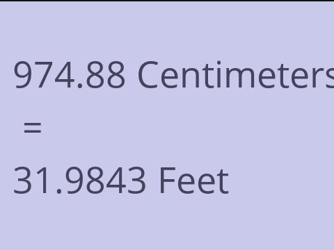 974.88 CM TO FEET