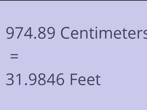 974.89 CM TO FEET