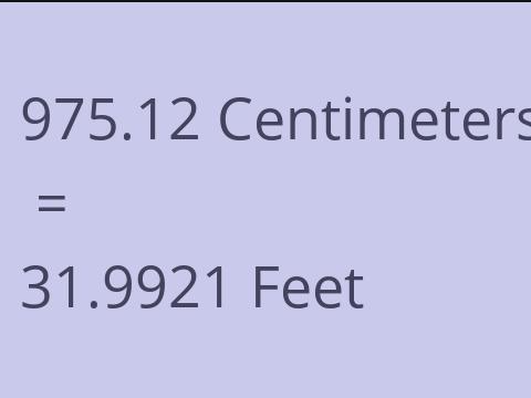 975.12 CM TO FEET