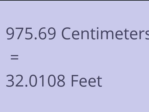 975.69 CM TO FEET