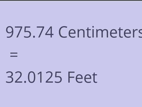 975.74 CM TO FEET