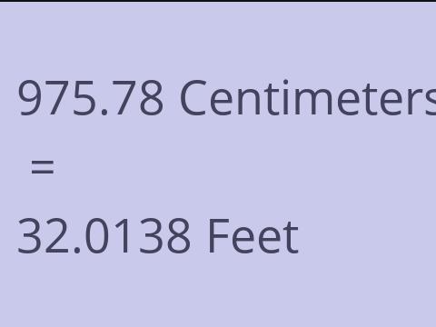 975.78 CM TO FEET