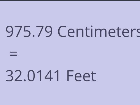 975.79 CM TO FEET