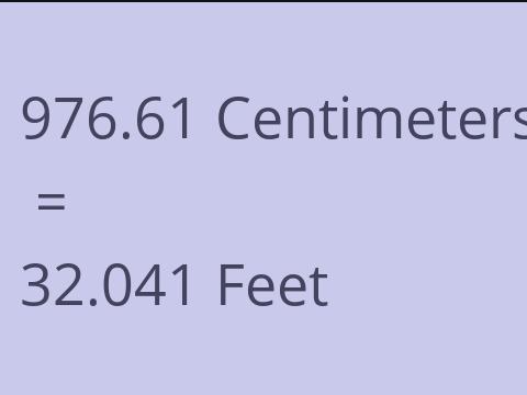 976.61 CM TO FEET