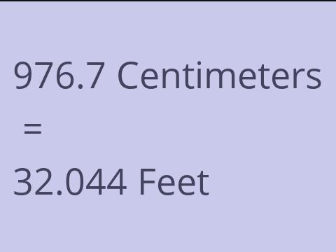 976.7 CM TO FEET