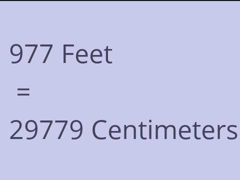 977 FEET TO CM