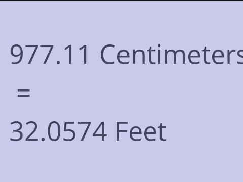 977.11 CM TO FEET