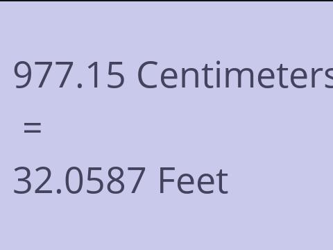 977.15 CM TO FEET