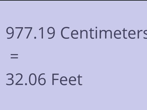 977.19 CM TO FEET