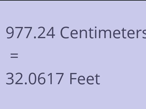 977.24 CM TO FEET