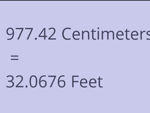 977.42 CM TO FEET