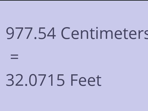 977.54 CM TO FEET