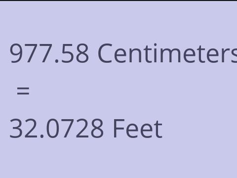 977.58 CM TO FEET