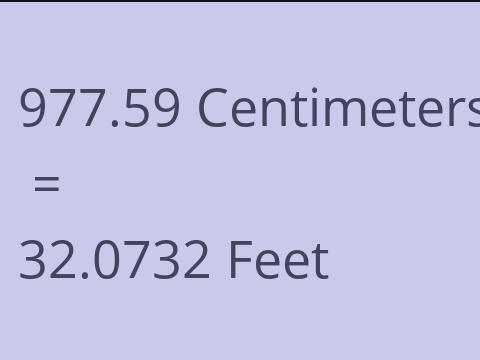 977.59 CM TO FEET