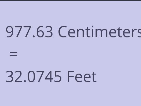 977.63 CM TO FEET