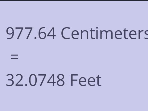 977.64 CM TO FEET