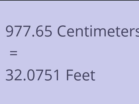 977.65 CM TO FEET