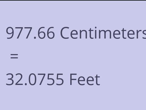 977.66 CM TO FEET