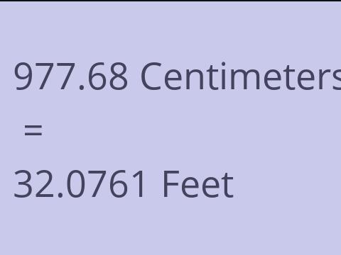 977.68 CM TO FEET