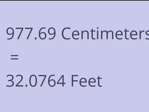 977.69 CM TO FEET