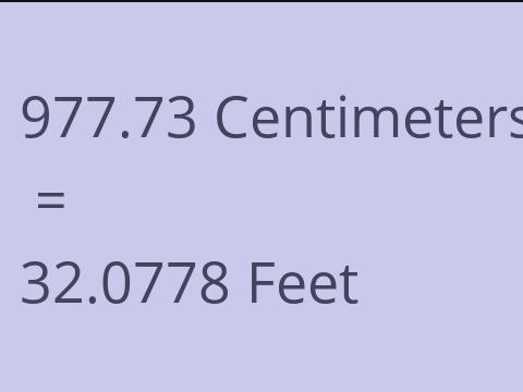 977.73 CM TO FEET