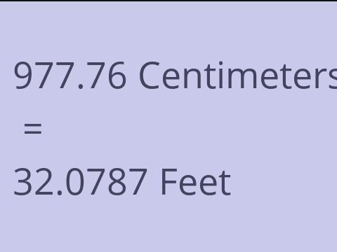 977.76 CM TO FEET