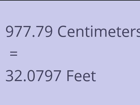 977.79 CM TO FEET