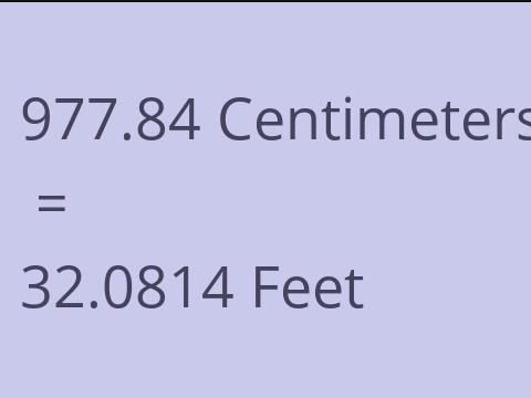 977.84 CM TO FEET