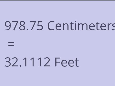 978.75 CM TO FEET