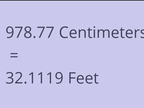 978.77 CM TO FEET