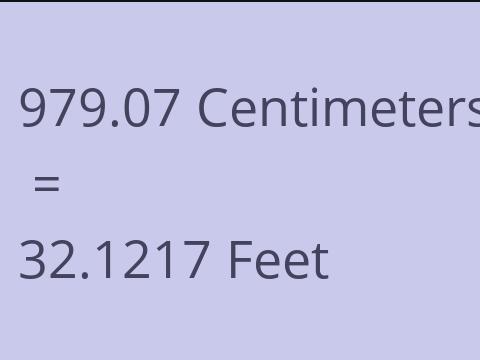 979.07 CM TO FEET