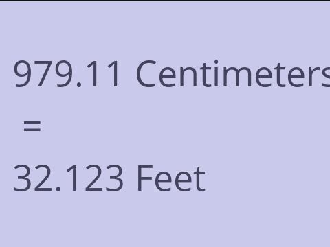 979.11 CM TO FEET