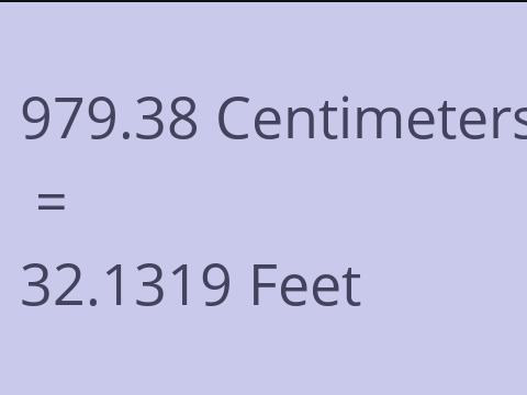 979.38 CM TO FEET