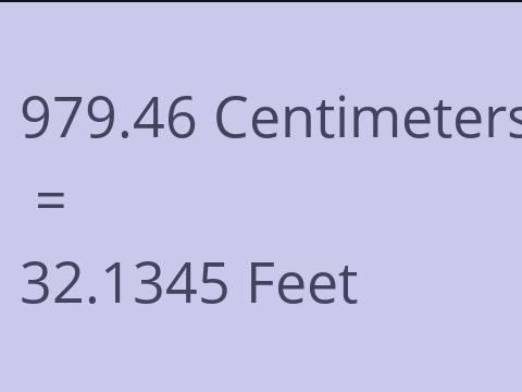 979.46 CM TO FEET