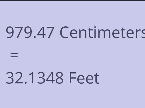 979.47 CM TO FEET