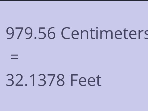 979.56 CM TO FEET