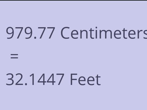 979.77 CM TO FEET