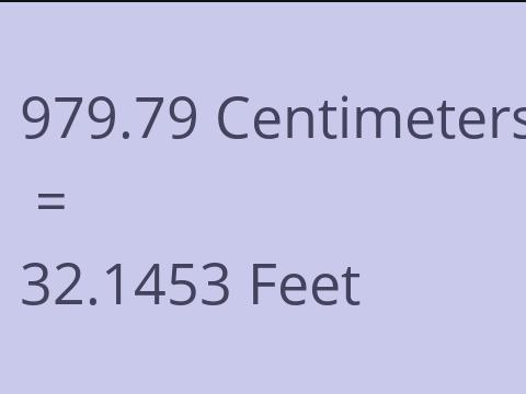 979.79 CM TO FEET