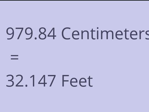 979.84 CM TO FEET