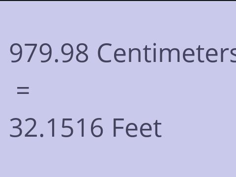 979.98 CM TO FEET