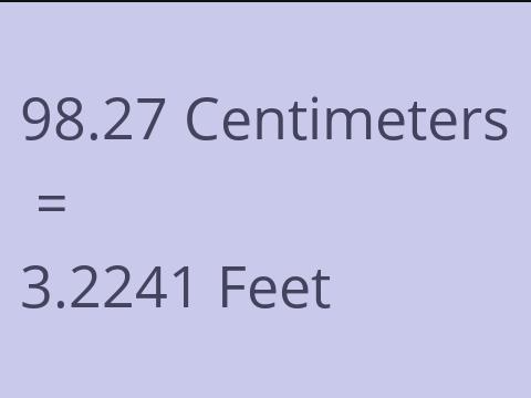 98.27 CM TO FEET