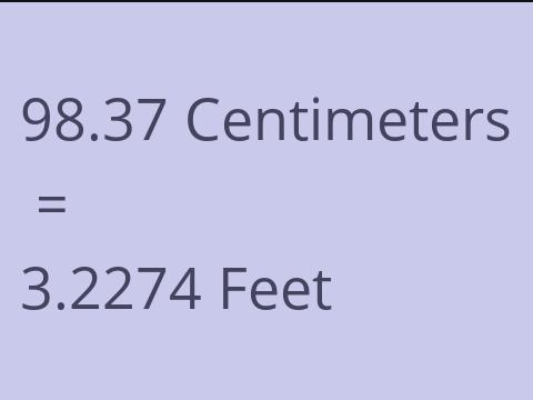 98.37 CM TO FEET